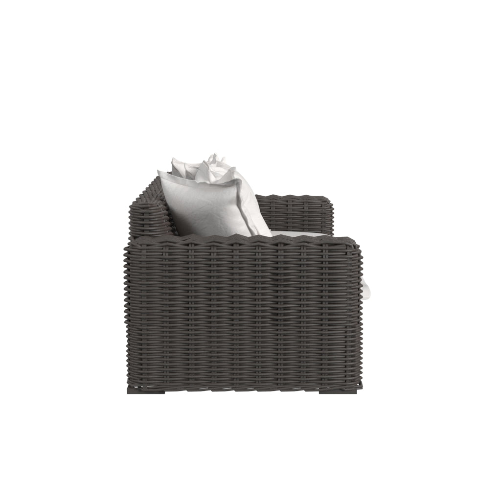 Sunset West Cabo Loveseat in Soothe Pearl with Flange Welt