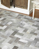 Exquisite Rugs Natural Hide Cowhide Silver Area Rug