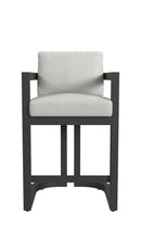Sunset West Malibu Barstool in Cast Silver, No Welt