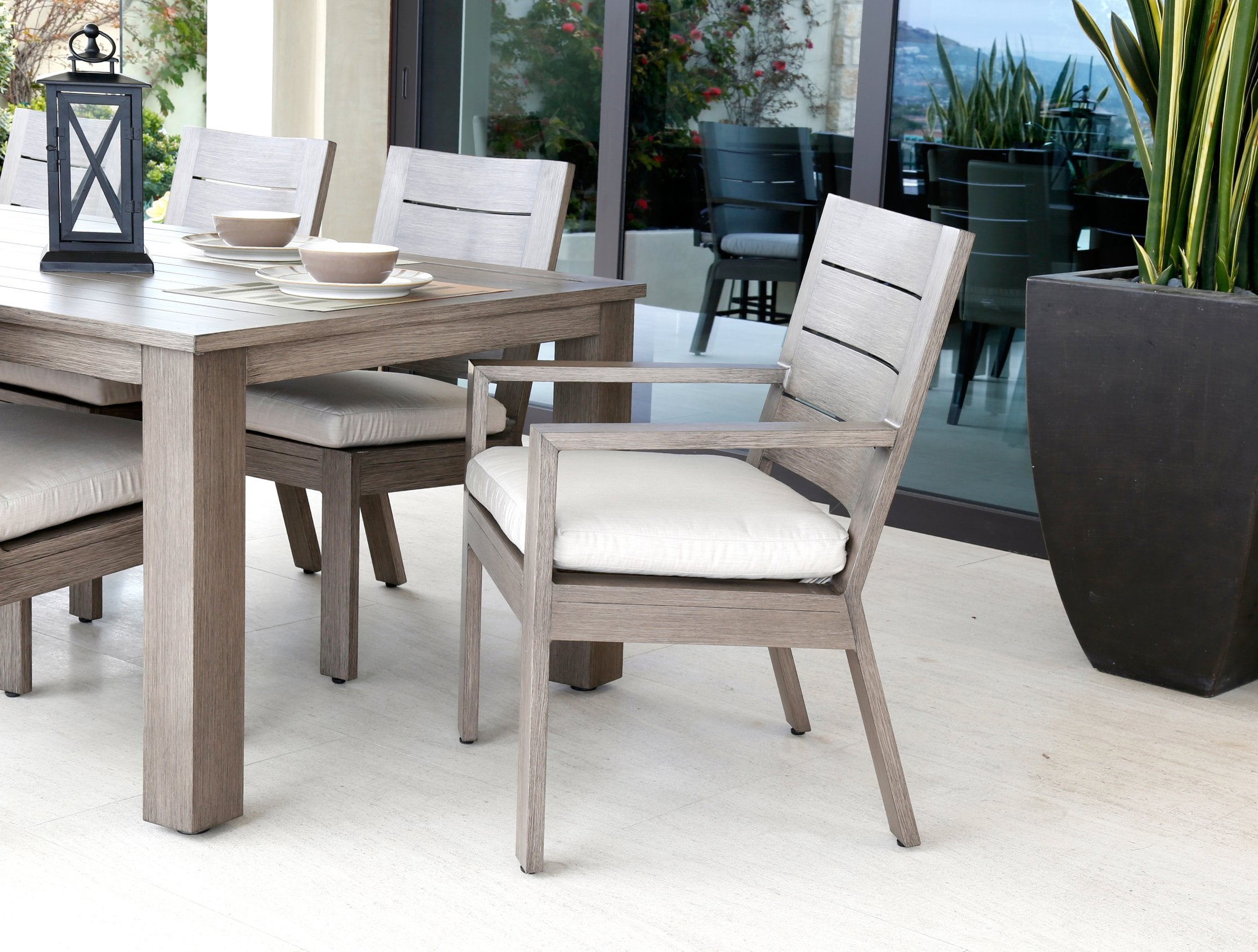 Sunset West Aluminum Laguna Dining Chair with Cushion