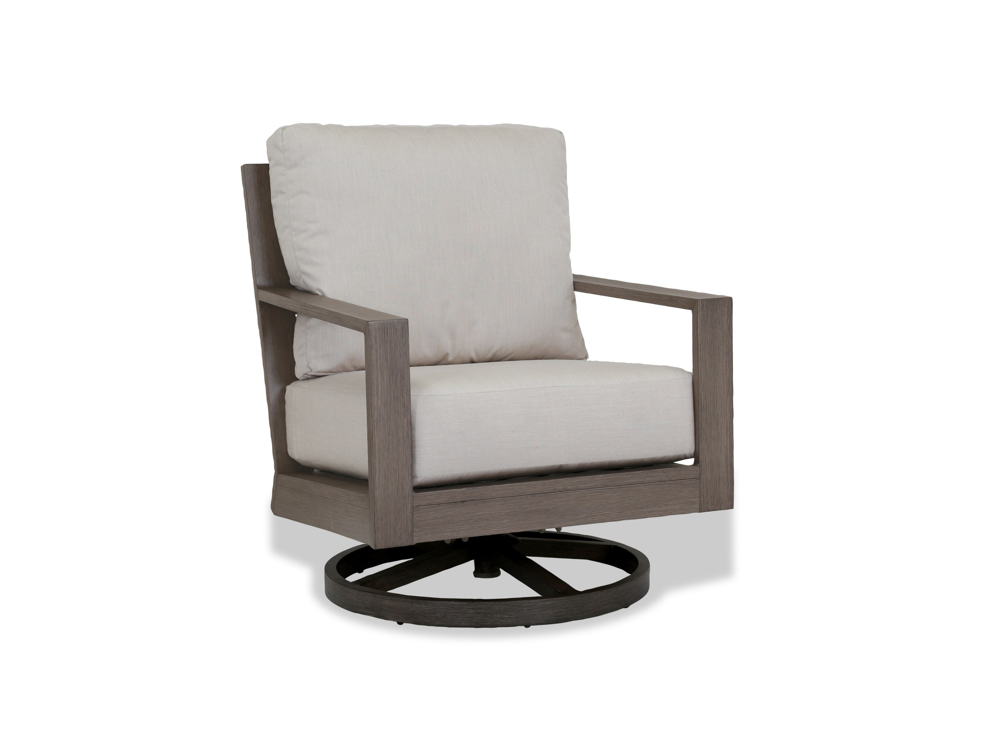Sunset West Laguna Aluminum Swivel Club Rocker with Cushion