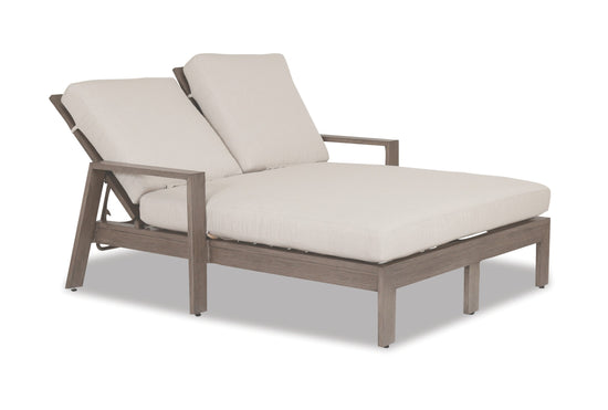 Sunset West Laguna Aluminum Double Chaise Lounge with Cushion