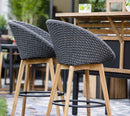 Cane-Line Peacock Bar Chair with Teak Legs