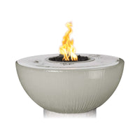 The Outdoor Plus 38" Sedona GFRC Fire & Water Bowl - 360° Spill