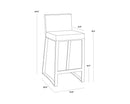 Sunpan Architect Counter Stool - Black / Grey / White