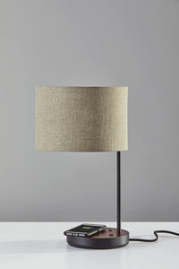 Adesso Oliver Wireless Charging Table Lamp