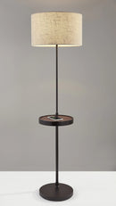 Adesso Oliver Wireless Charging Shelf Floor Lamp