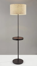 Adesso Oliver Wireless Charging Shelf Floor Lamp