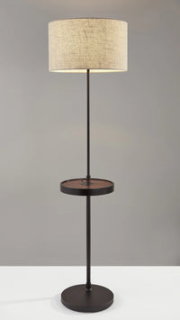 Adesso Oliver Wireless Charging Shelf Floor Lamp
