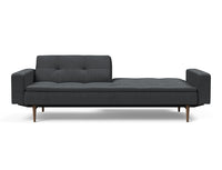 Innovation Living Dublexo Sofa With Arms in Dark Wood/Stainless Steel
