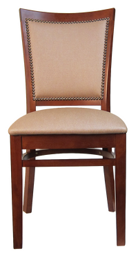 H&D Seating Fully Upholstered Window Back Wood Chair- Set of 2