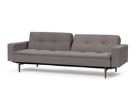 Innovation Living Dublexo Sofa With Arms in Dark Wood/Stainless Steel