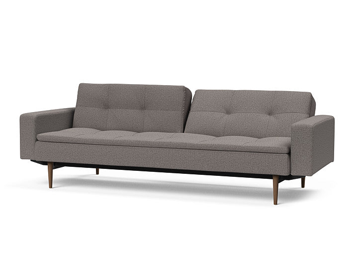 Innovation Living Dublexo Sofa With Arms in Dark Wood/Stainless Steel