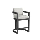 Sunset West Malibu Barstool in Cast Silver, No Welt