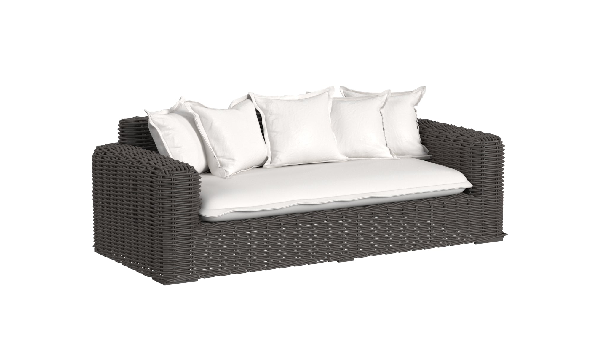 Sunset West Cabo Loveseat in Soothe Pearl with Flange Welt