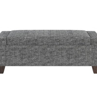 Sunpan Hartley Storage Bench in Distressed Nash Zebra / Natural - Moto Succo