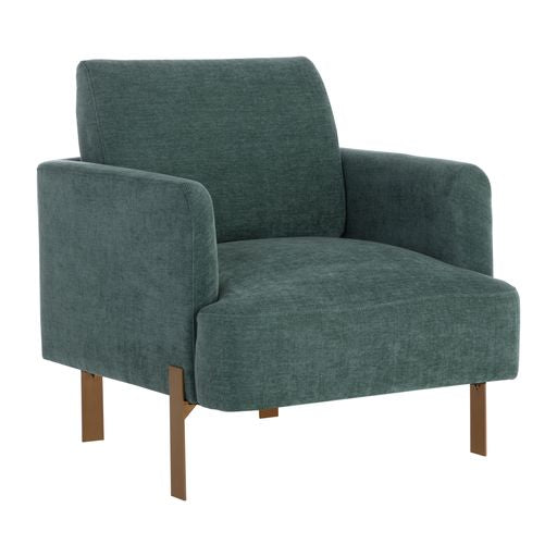 Sunpan Lorilyn Lounge Chair - Belfast Heather Grey / Danny Sage Green