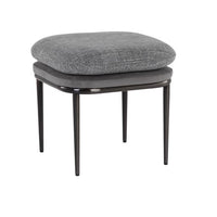 Sunpan Koffi Stool Dark Bronze-Chacha Cream Meg Taupe / Gun Rey-Chacha Grey Antonio Charcoal