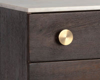 Sunpan Keely Dresser in White Marble-Dark Walnut