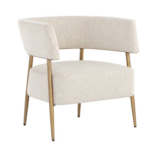 Sunpan Maestro Lounge Chair Danny Navy / Danny Rust / Dove Cream