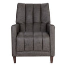 Sunpan Romalda Lounge Chair - Vintage Charcoal Leather