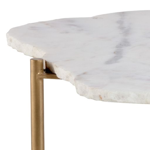 Sunpan Saunders Coffee Table Top Green / White Marble
