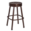 Woodard Casa Round Swivel Bar Stool with Optional Seat Pad