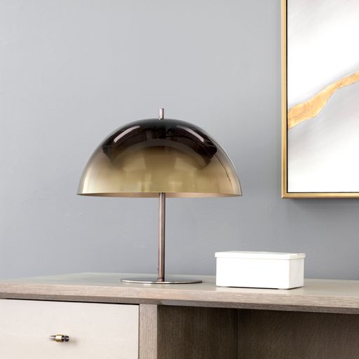 Sunpan Domina Table Lamp in Antique Brass-Black Ombre / Antique Silver