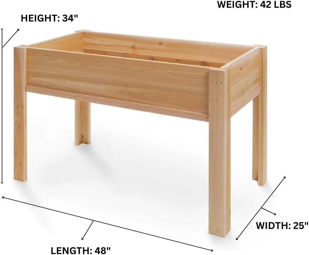 All Things Cedar 4-ft x 2-ft Raised Garden Box on Legs