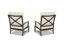 Sunset West La Jolla Aluminum Club Chair With Cushions In Canvas Flax - Set of 2