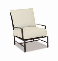 Sunset West La Jolla Aluminum Club Chair With Cushions In Canvas Flax - Set of 2
