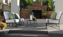 Sunset West La Jolla Aluminum Club Chair With Cushions In Canvas Flax - Set of 2