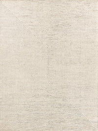 Exquisite Rugs Crescent Handmade Hand-Knotted New Zealand Wool Ivory Area Rug