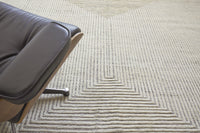 Exquisite Rugs Crescent Handmade Hand-Knotted New Zealand Wool Ivory Area Rug