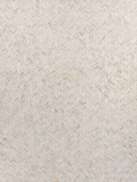 Exquisite Rugs Mosaic Leather Cowhide Ivory Area Rug