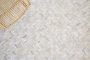 Exquisite Rugs Mosaic Leather Cowhide Ivory Area Rug
