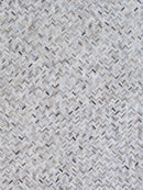 Exquisite Rugs Mosaic Leather Cowhide Ivory Area Rug
