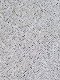Exquisite Rugs Mosaic Leather Cowhide Ivory Area Rug