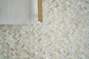 Exquisite Rugs Mosaic Leather Cowhide Ivory Area Rug