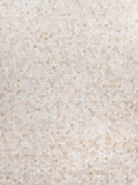 Exquisite Rugs Mosaic Leather Cowhide Ivory Area Rug