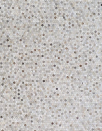 Exquisite Rugs Mosaic Leather Cowhide Ivory Area Rug