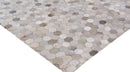 Exquisite Rugs Mosaic Leather Cowhide Ivory Area Rug