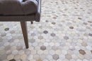 Exquisite Rugs Mosaic Leather Cowhide Ivory Area Rug