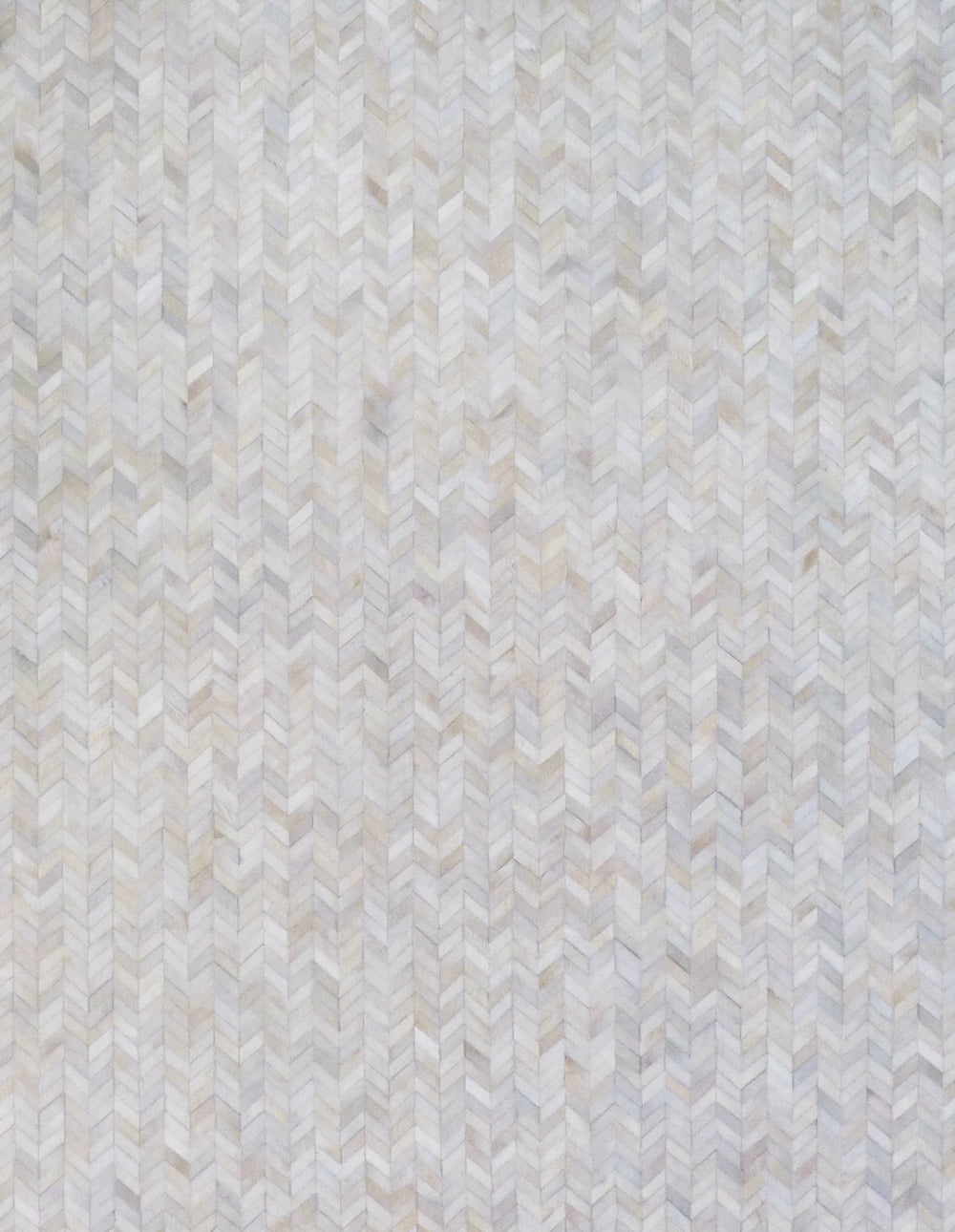 Exquisite Rugs Mosaic Leather Cowhide Ivory Area Rug