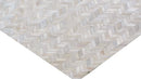 Exquisite Rugs Mosaic Leather Cowhide Ivory Area Rug