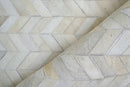 Exquisite Rugs Mosaic Leather Cowhide Ivory Area Rug