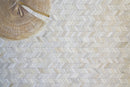 Exquisite Rugs Mosaic Leather Cowhide Ivory Area Rug