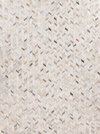Exquisite Rugs Mosaic Leather Cowhide Ivory Area Rug