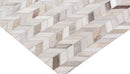 Exquisite Rugs Mosaic Leather Cowhide Ivory Area Rug