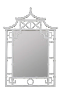 Cooper Classics Shing Glossy White Wall Mirror